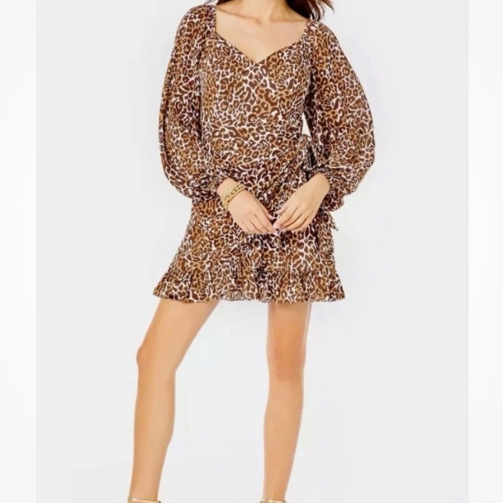 NWT Lilly Pulitzer 'LILA' Long Sleeve Dress, Size 8, Chocolate
